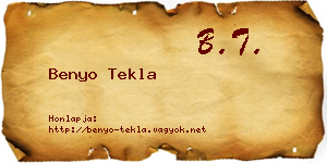 Benyo Tekla névjegykártya